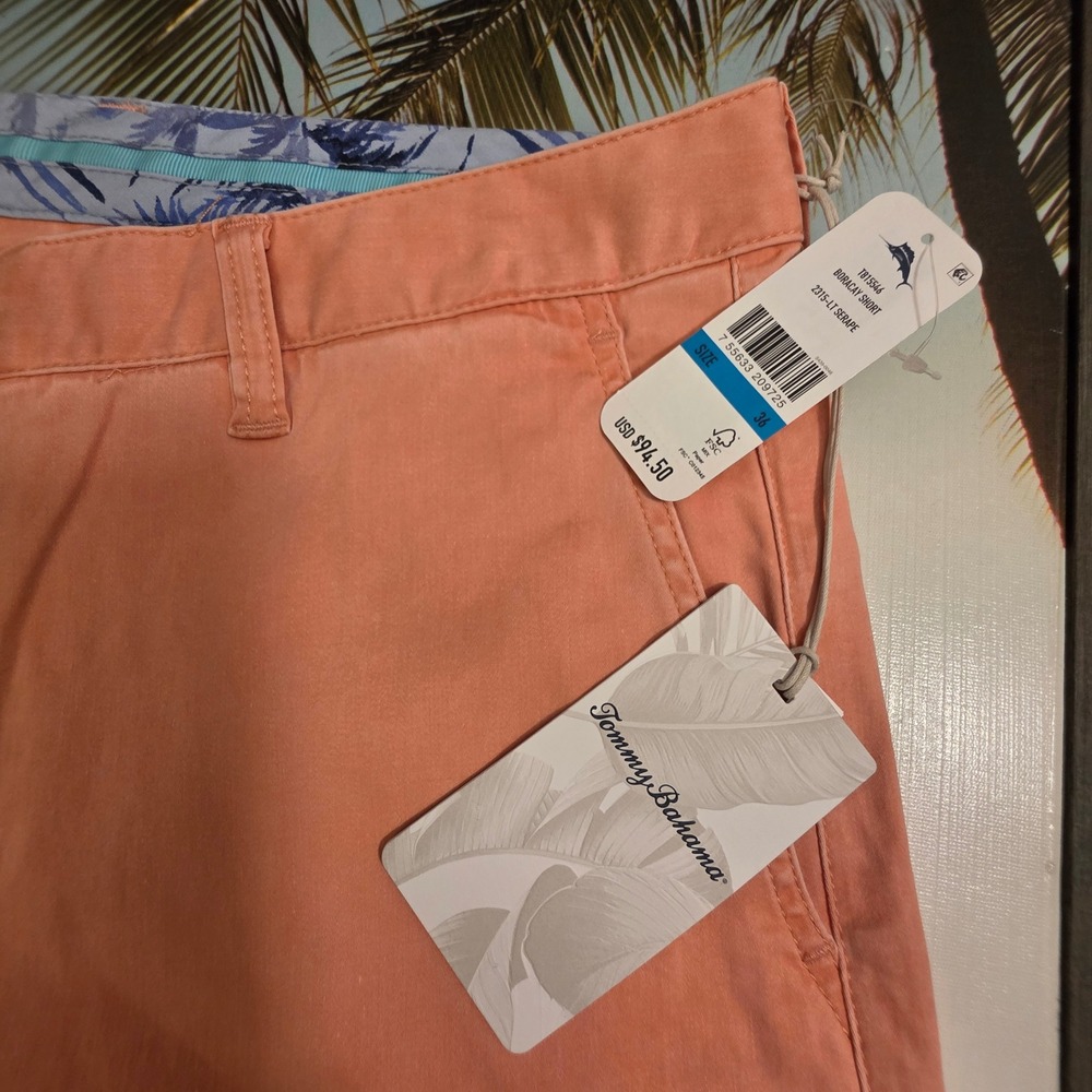 Tommy Bahama Boracay Shorts Mens 36 Coral Pink LT Serape T115546 NWT - Picture 4 of 7